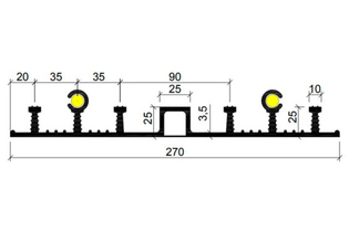 Гидрошпонка Аквастоп ДОИ-270/25-6/25 EPDM